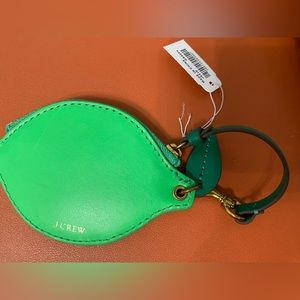J Crew Lime Mini Wristlet Zipper Pouch NWT